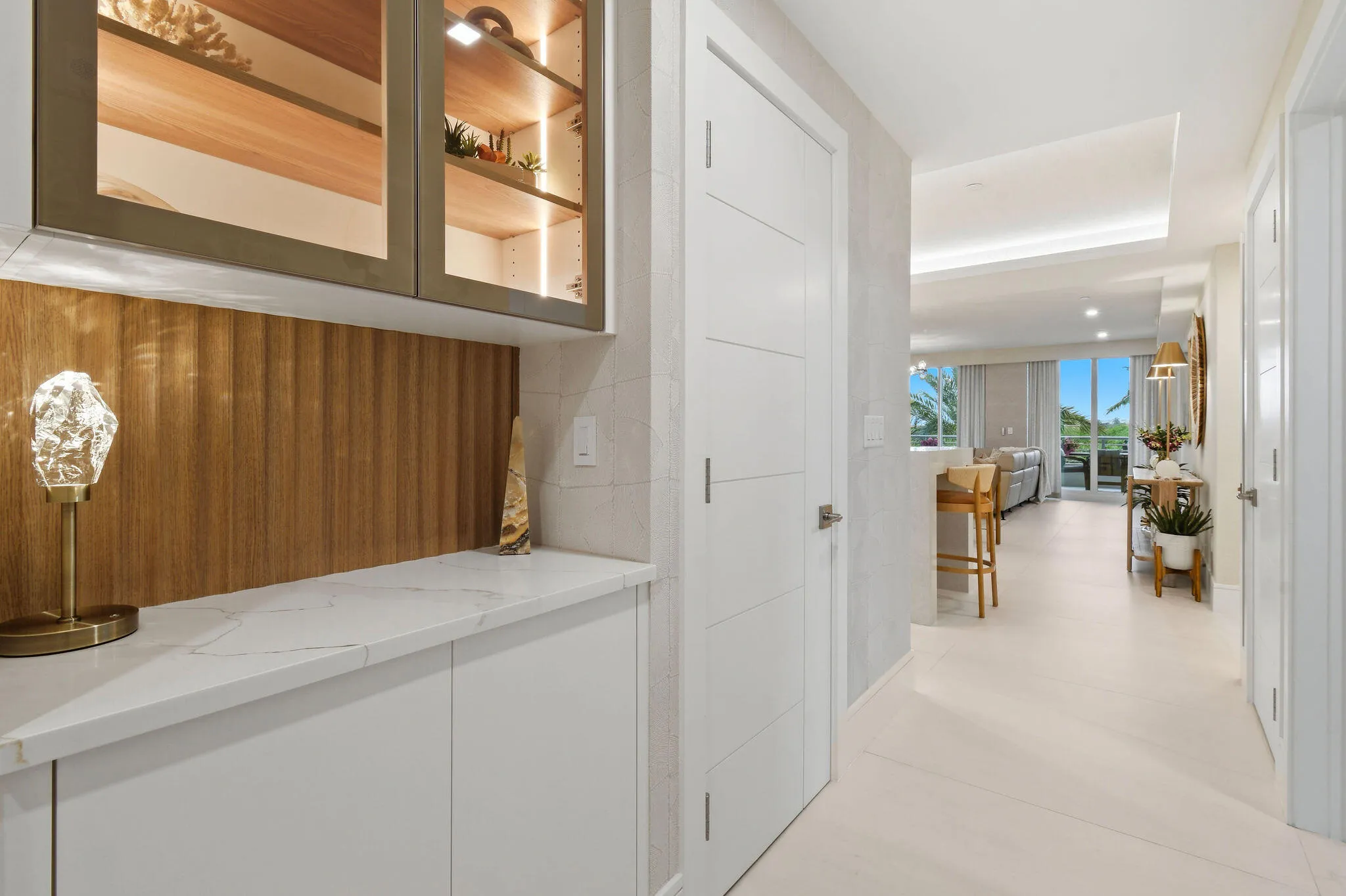 Hallway dry bar