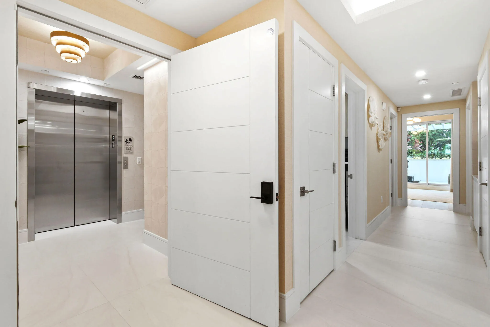 Private elevator entrance to condo