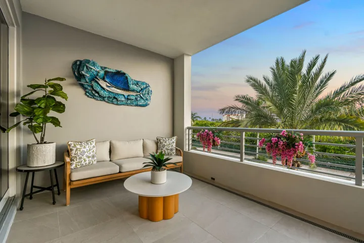 Expansive Front balcony of condo