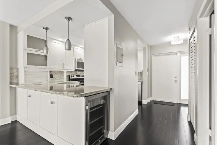 Open Kitchen with Wine Refrigerator