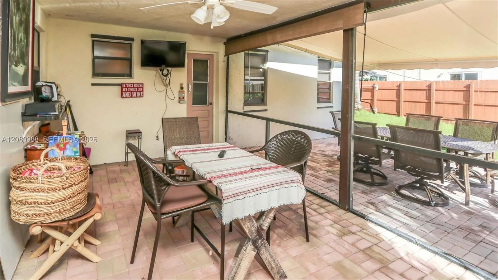 Covered patio