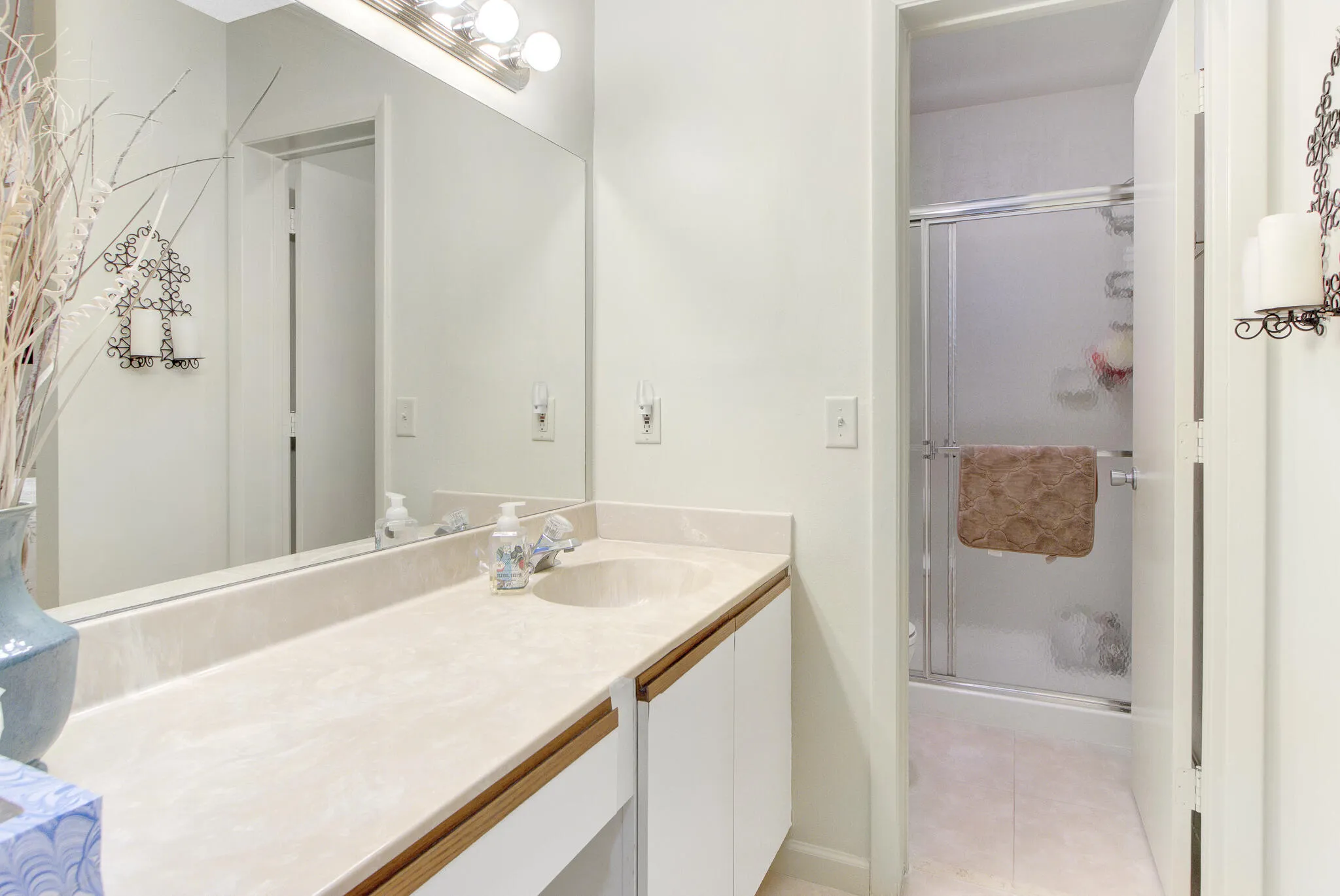 Primary bathroom with walk in shower