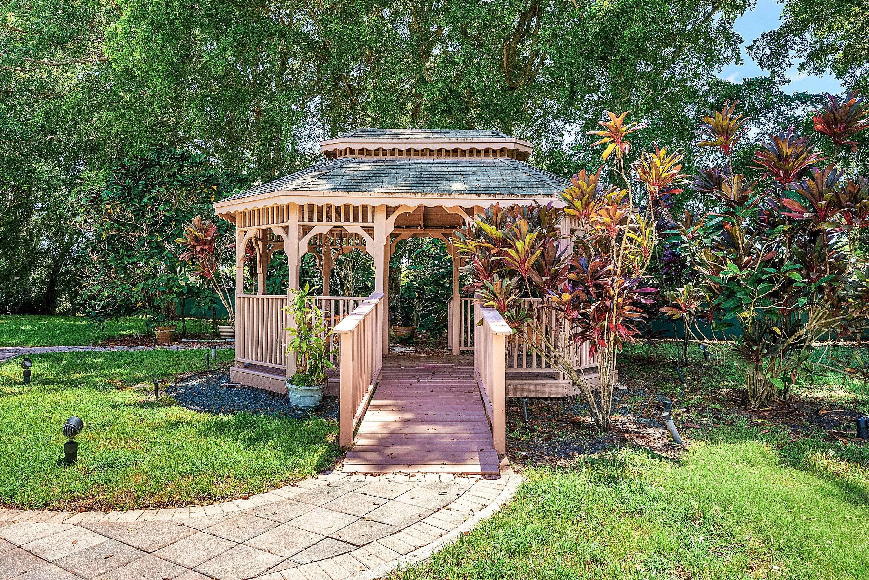 Gazebo on the property