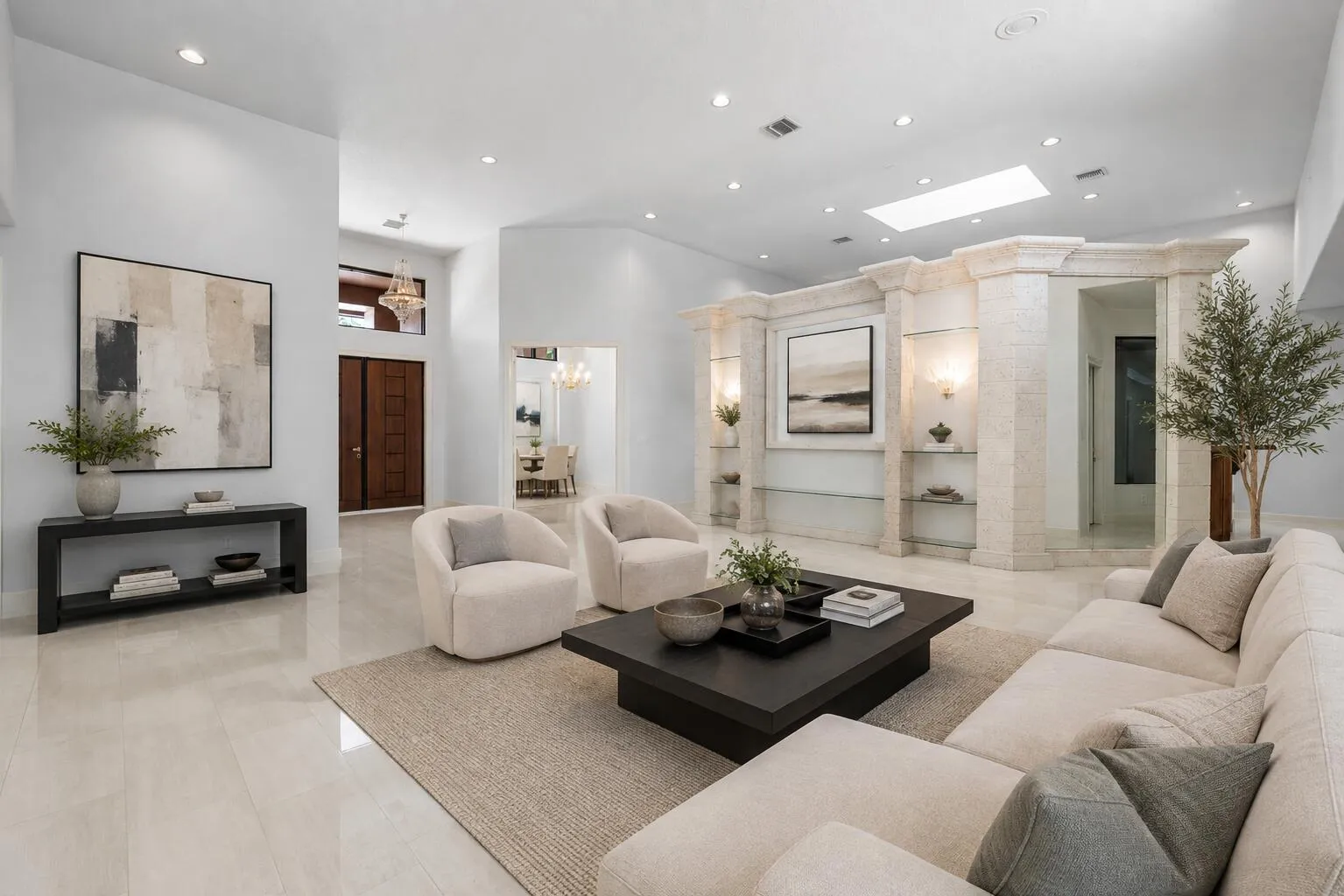 Living room staged