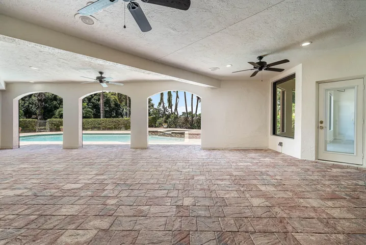 Huge covered patio with screens