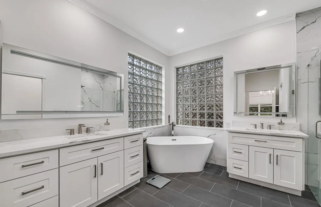 all newly remodeled owners bathroom