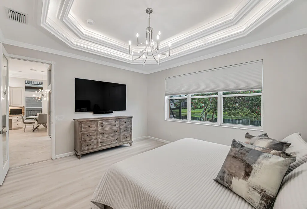 owners suite with custom lighting