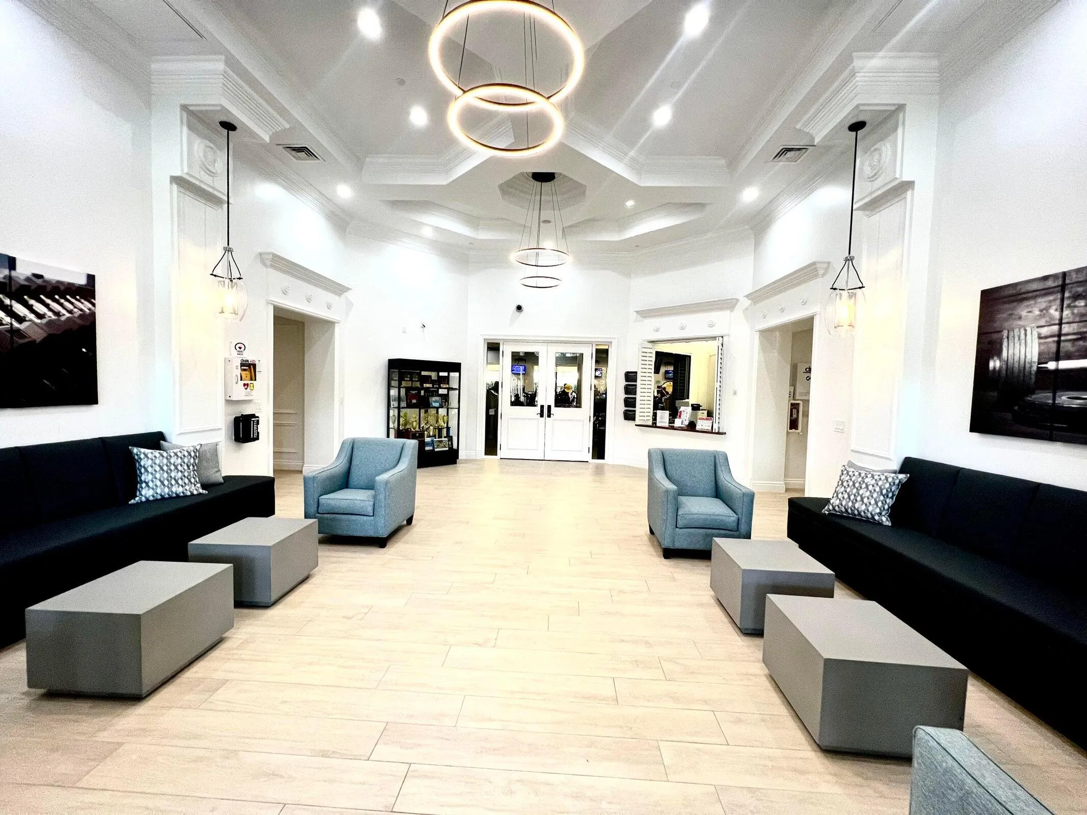 Fitness center lobby