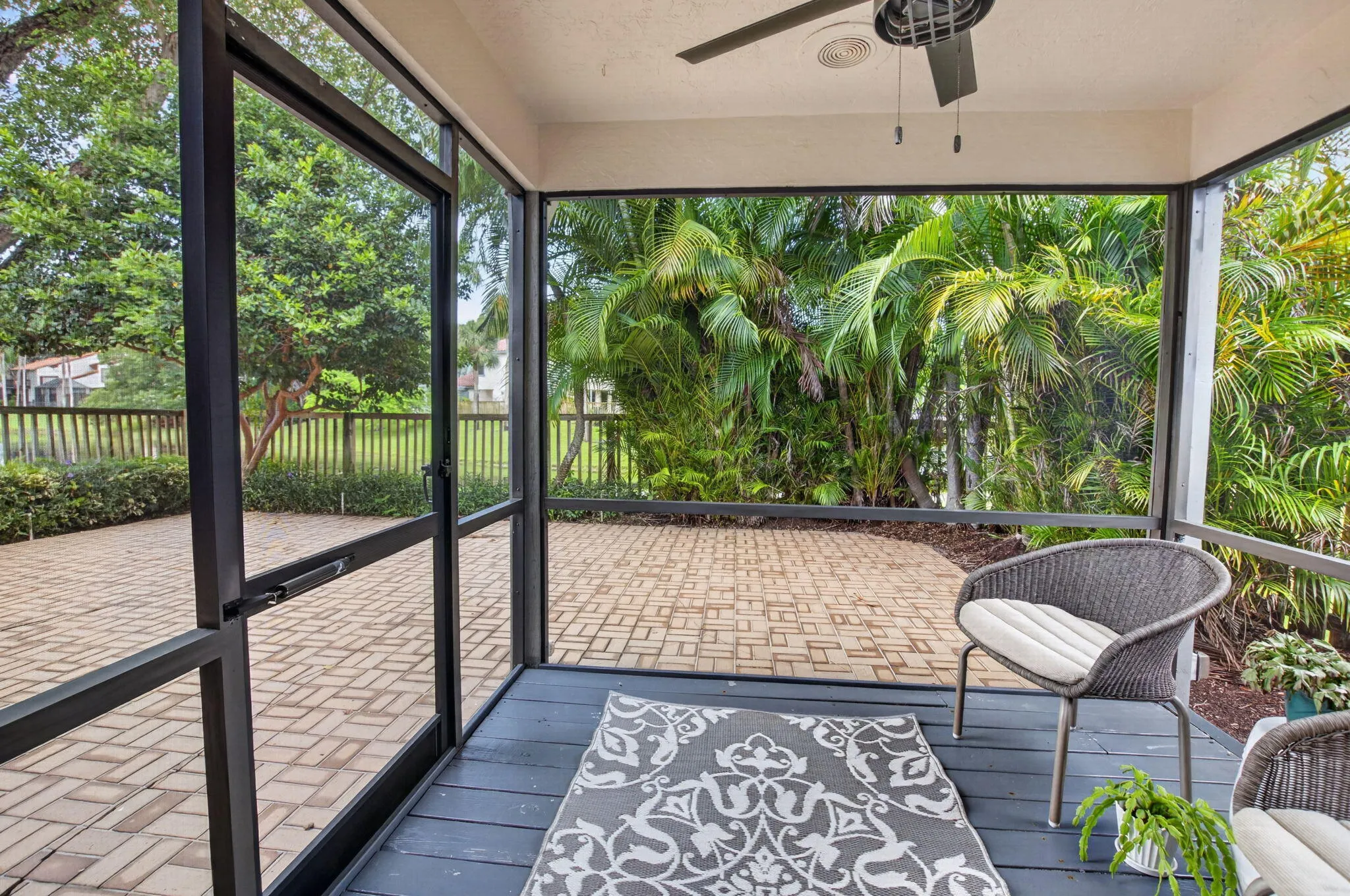 SCREENED AND COVERED PATIO