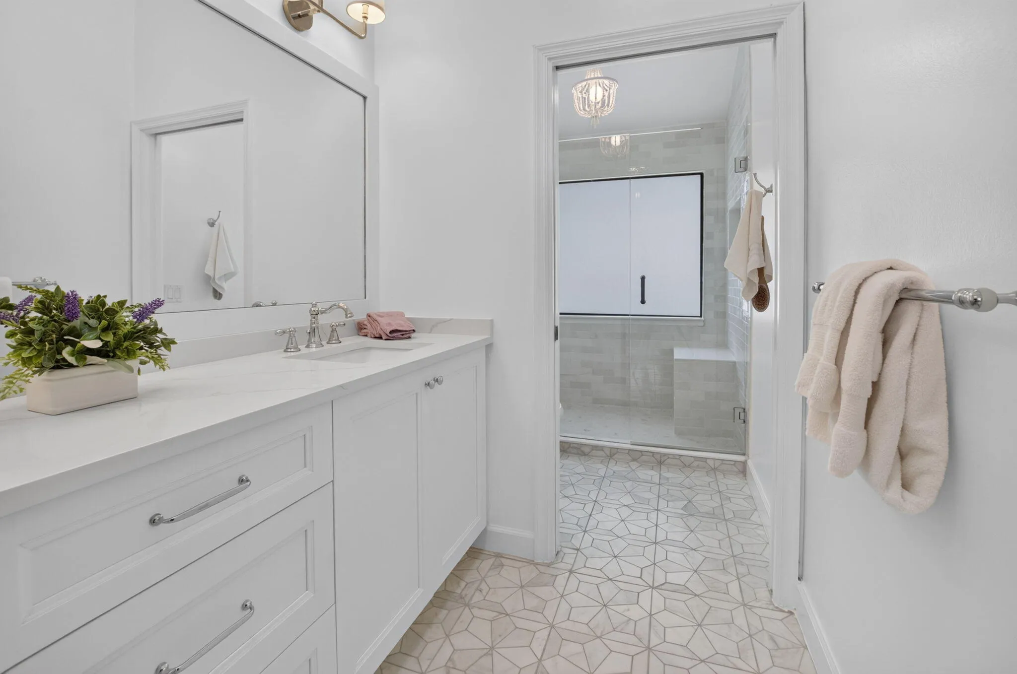 DUAL SINK QUARTZ TOP VANITY