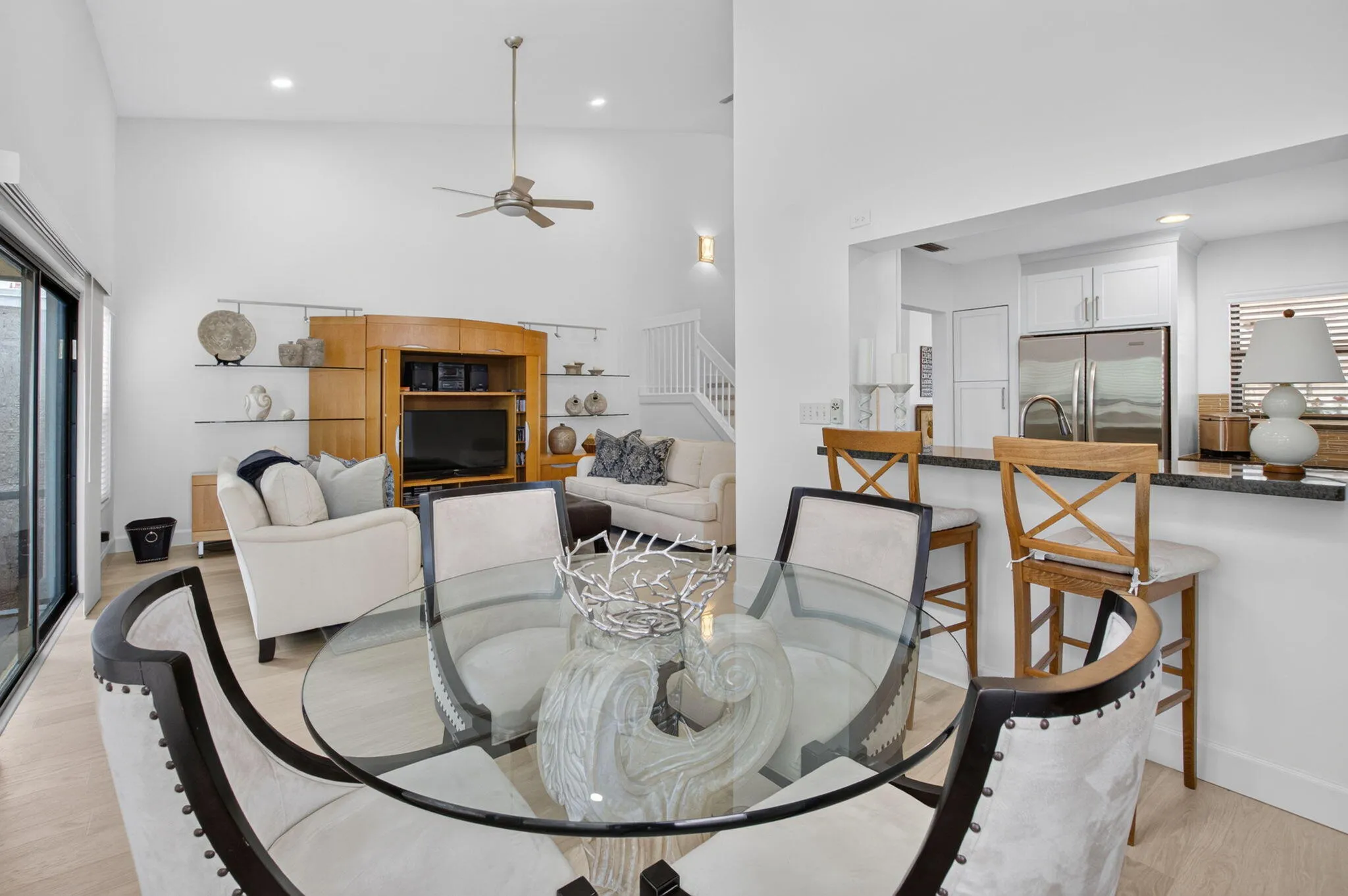 DINING ROOM OPENS TO KITCHEN