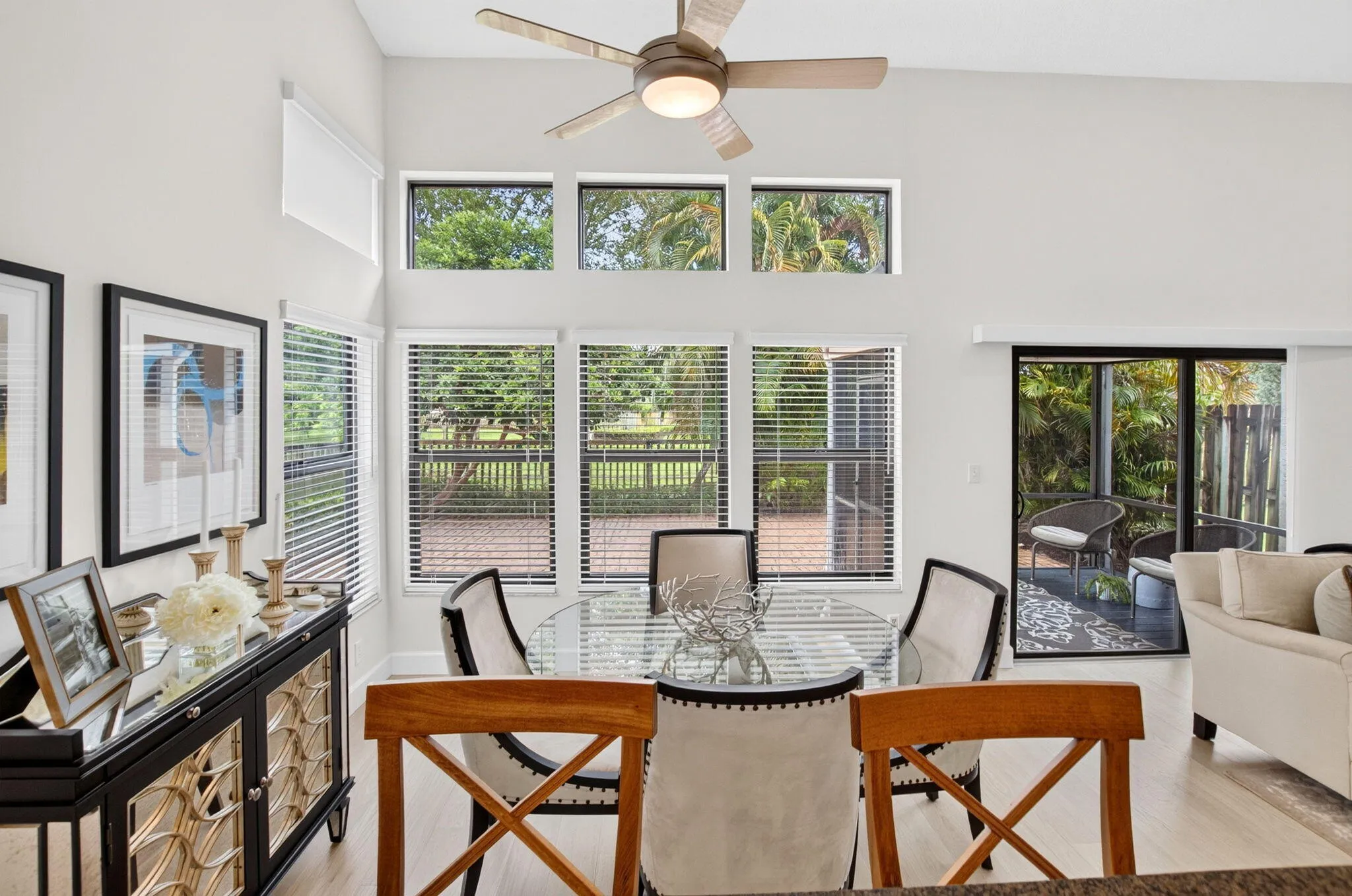 DINING ROOM WITH LAKE VIEWS