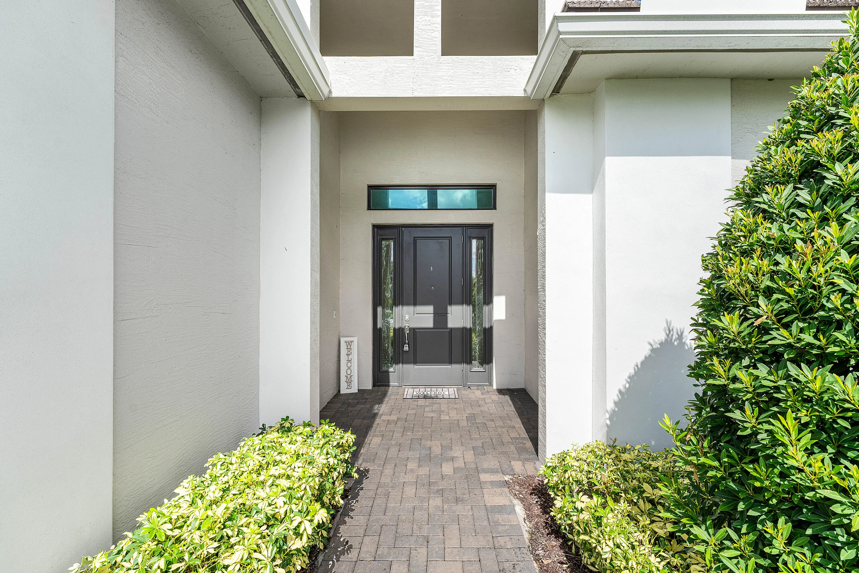 #4 Welcoming covered entry with an e