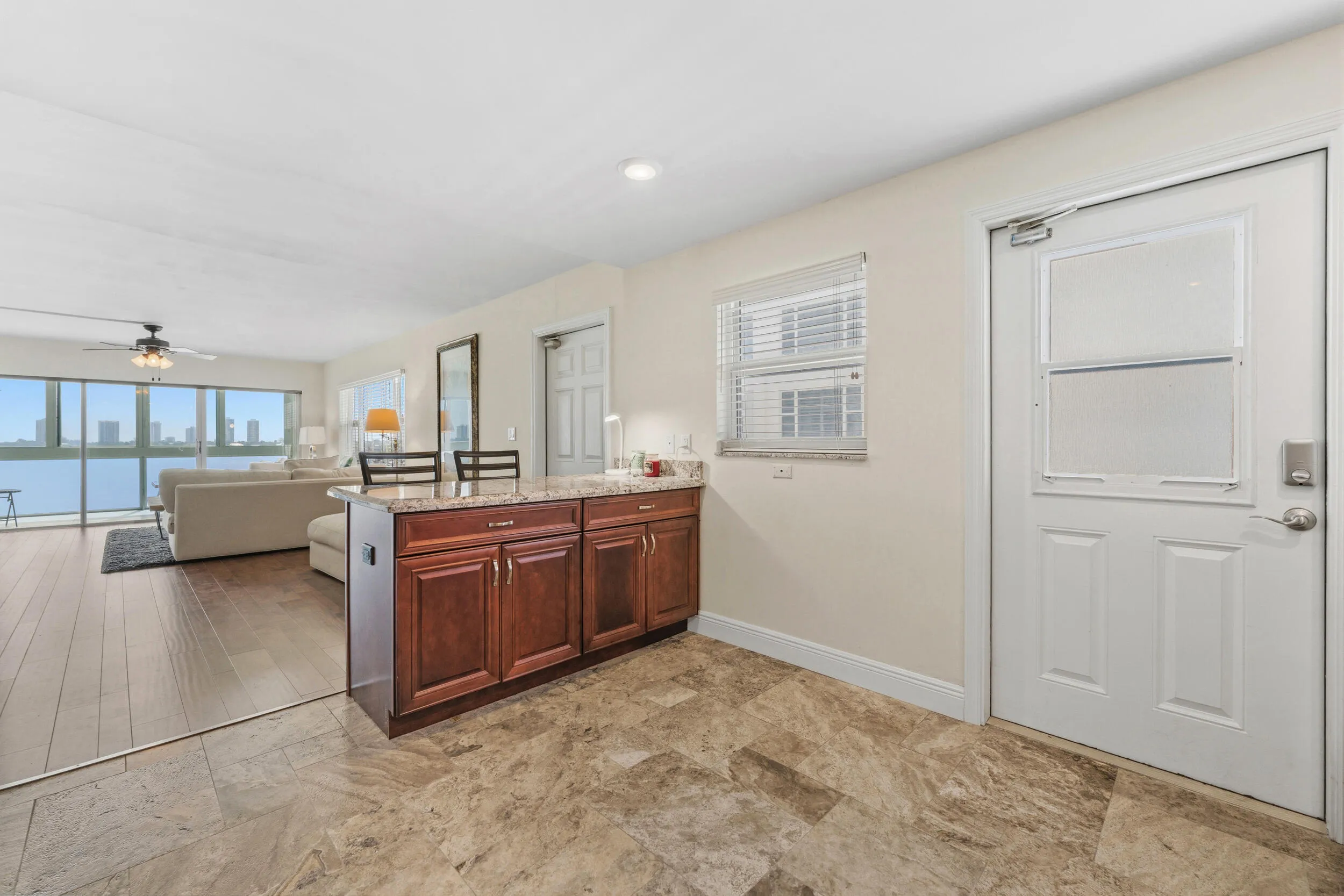 Wood-finish flooring and large format tile