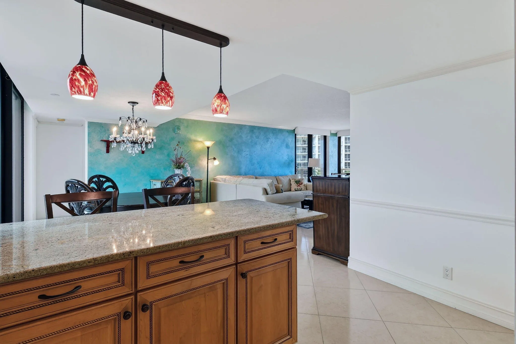 Kitchen Opens to Dining Area