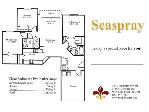Seaspray floor plan