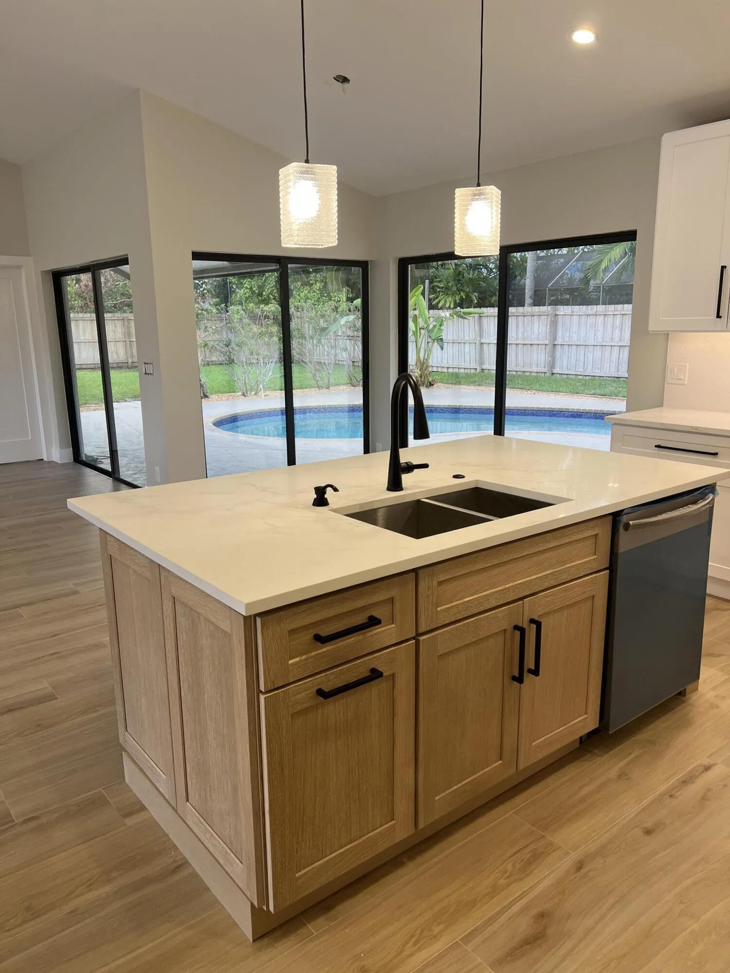 Pool View from kitchen