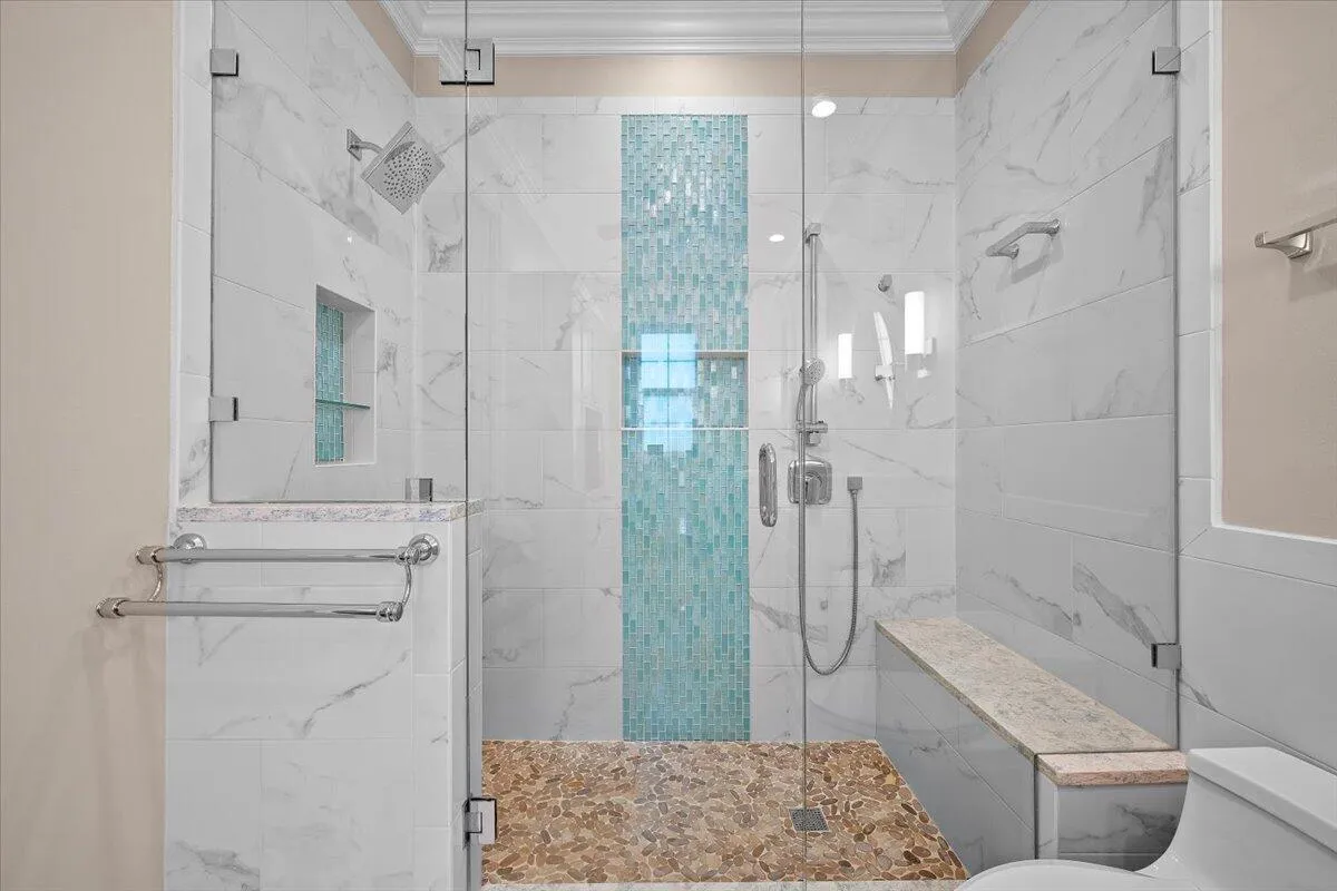 Walk In Shower with Lovely Detail
