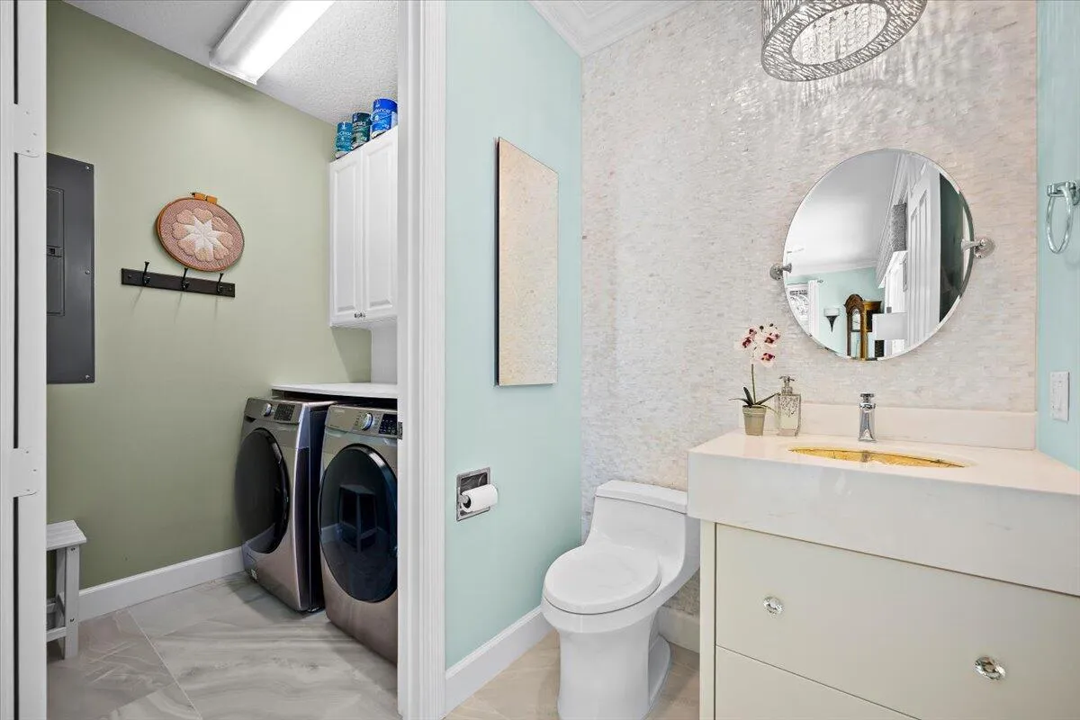 Powder Room and Laundry Area