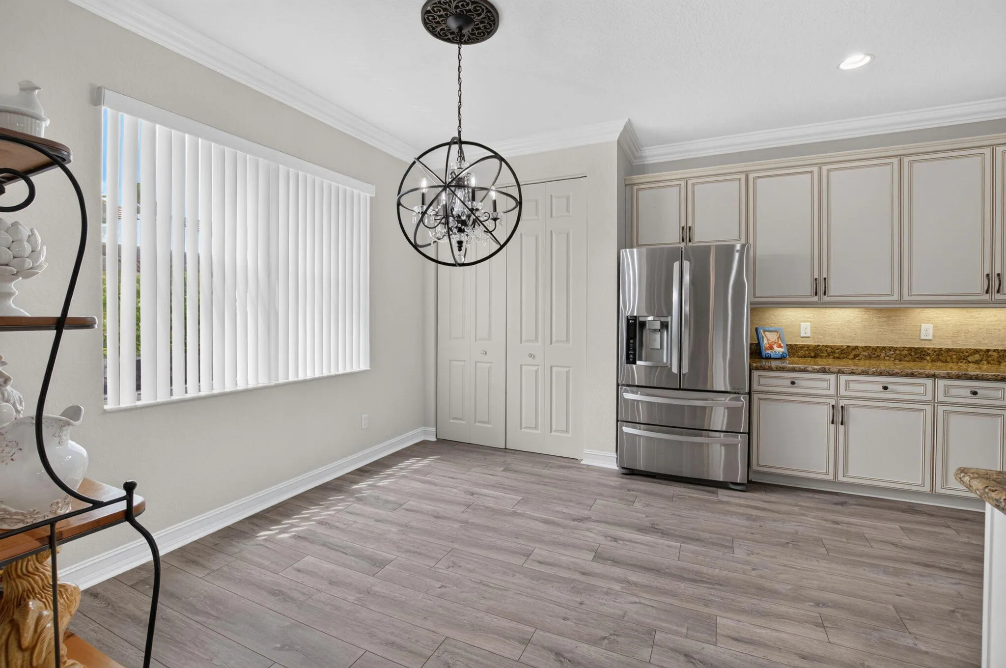 Breakfast Area with Walk-In Pantry Doors