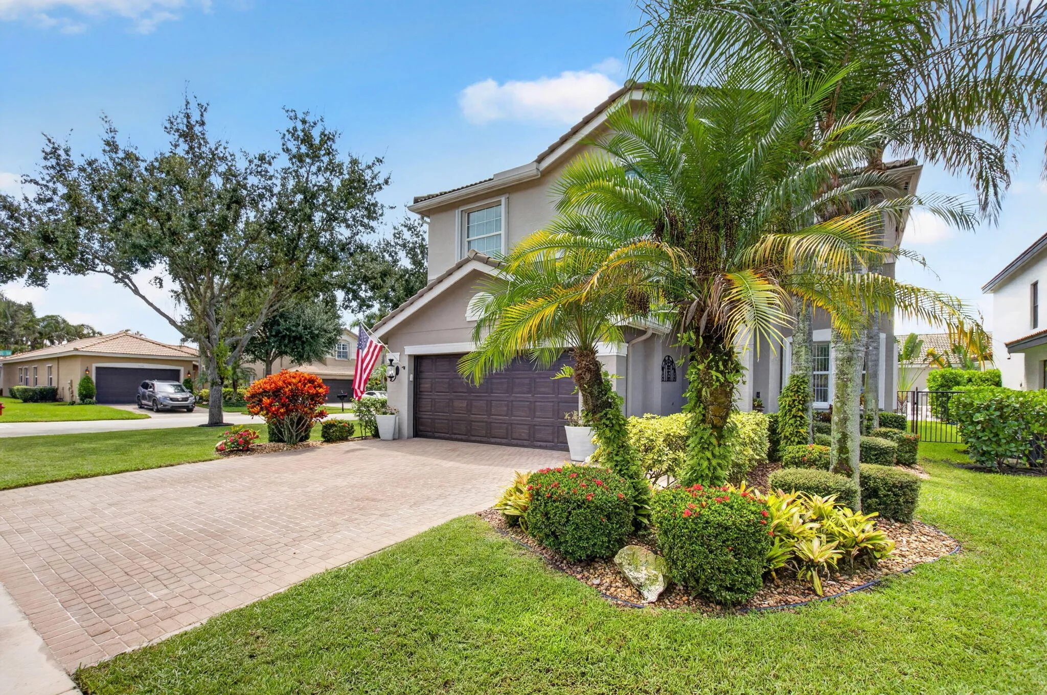 Mediterranean Elevation & Paver Driveway
