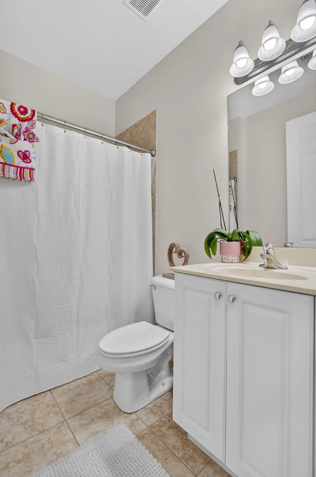 Full Bath | White Vanity & Tub-Shower