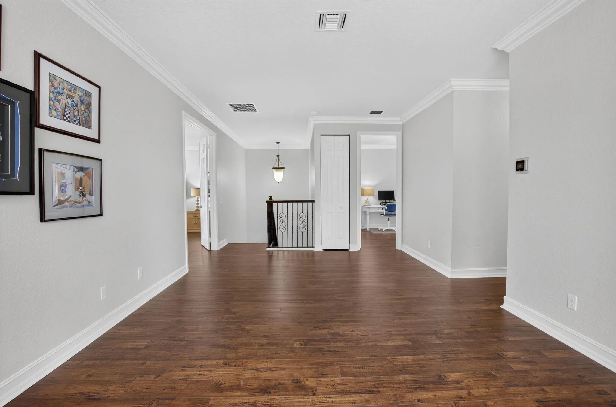 Upstairs Loft Landing & Iron Railing