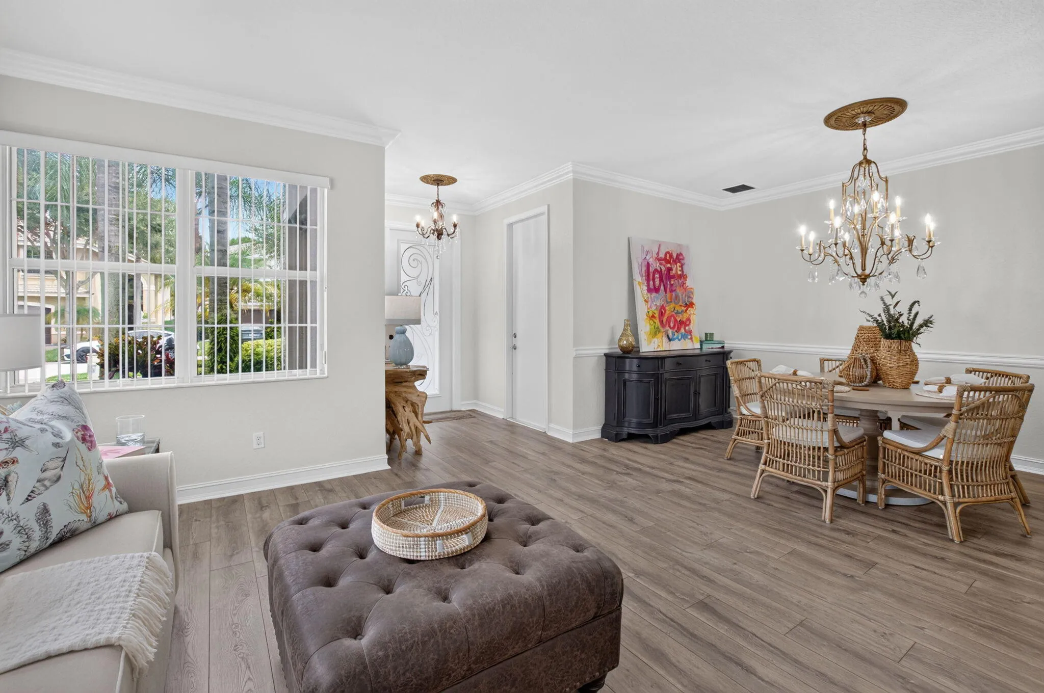 Light-Filled Formal Living & Dining Rooms