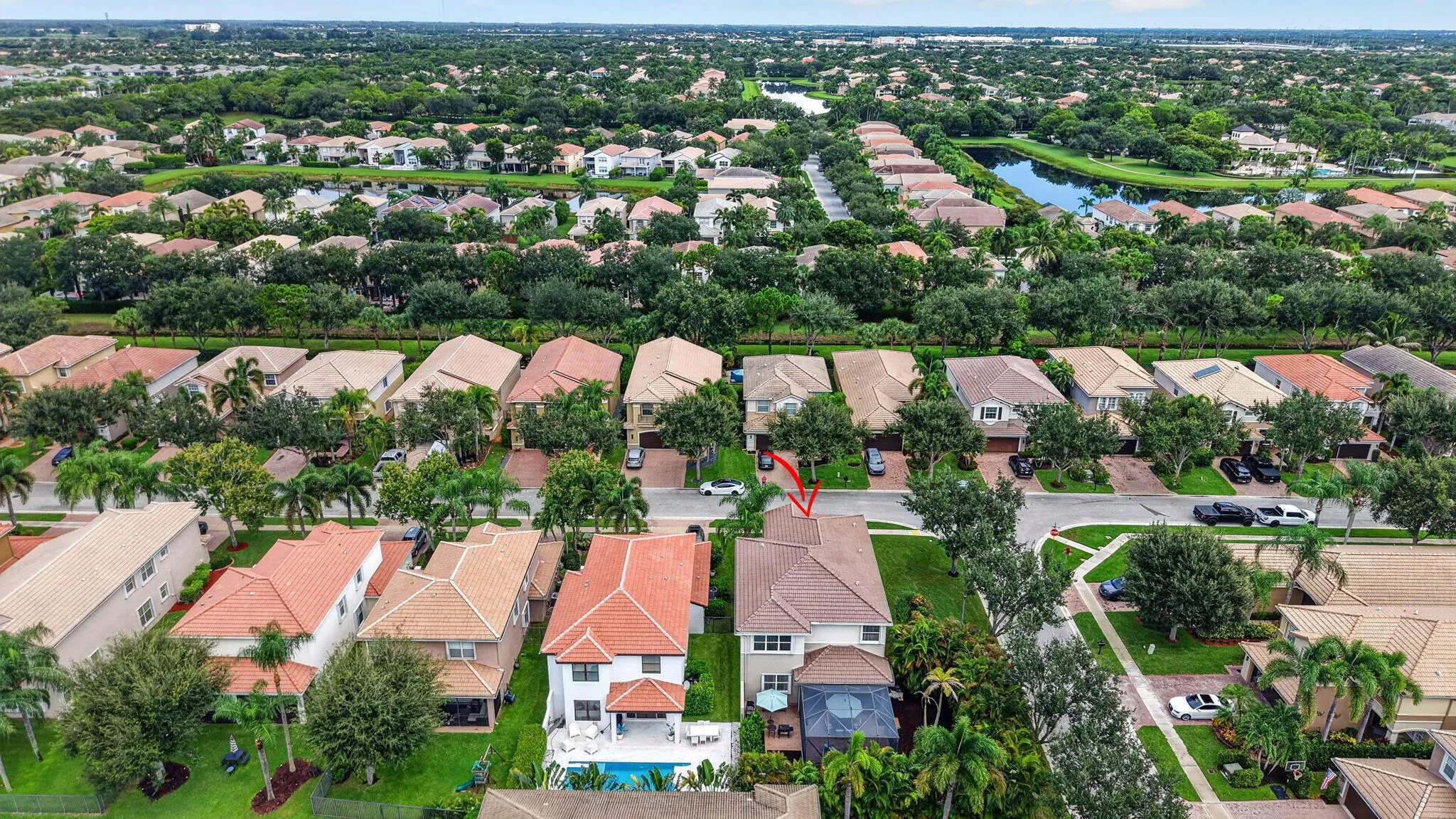 Aerial | Home Within the Canyon Springs Enclave