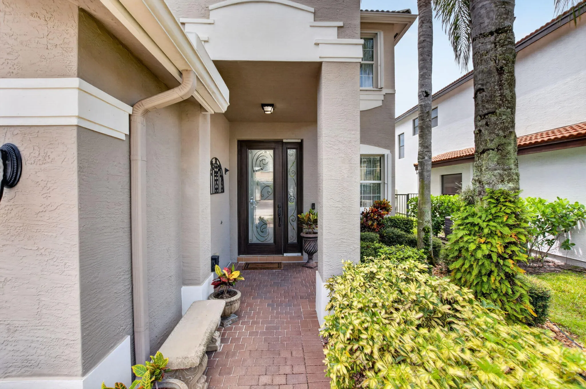 Covered Front Entry & Paver Walkway