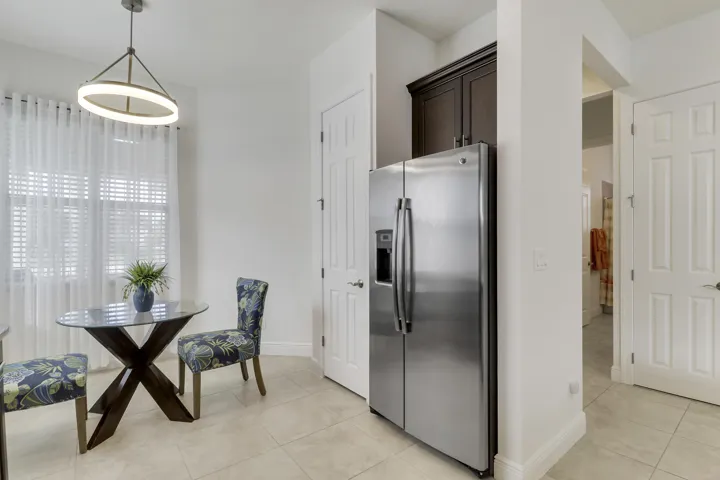 Large eat in area in the kitchen. Enjoy morning coffee with a view.