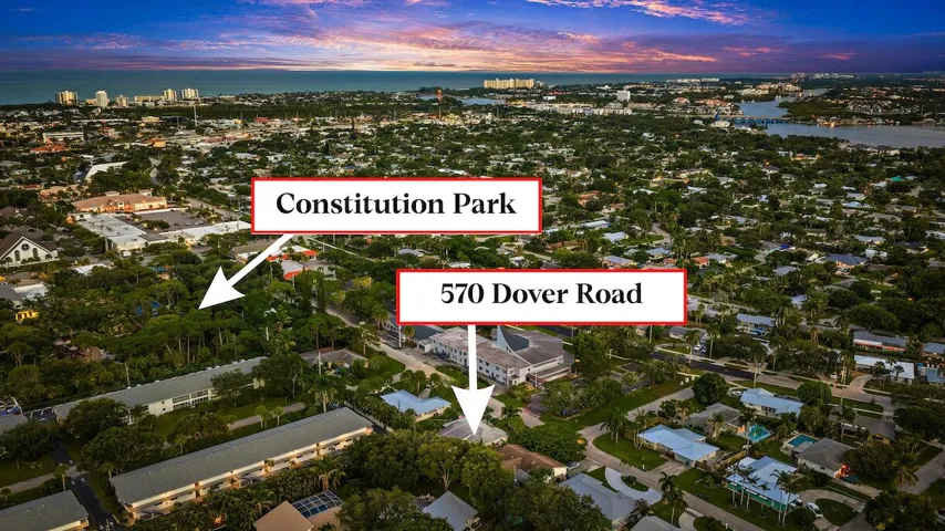 Aerial View - Constitution Park - Twilig