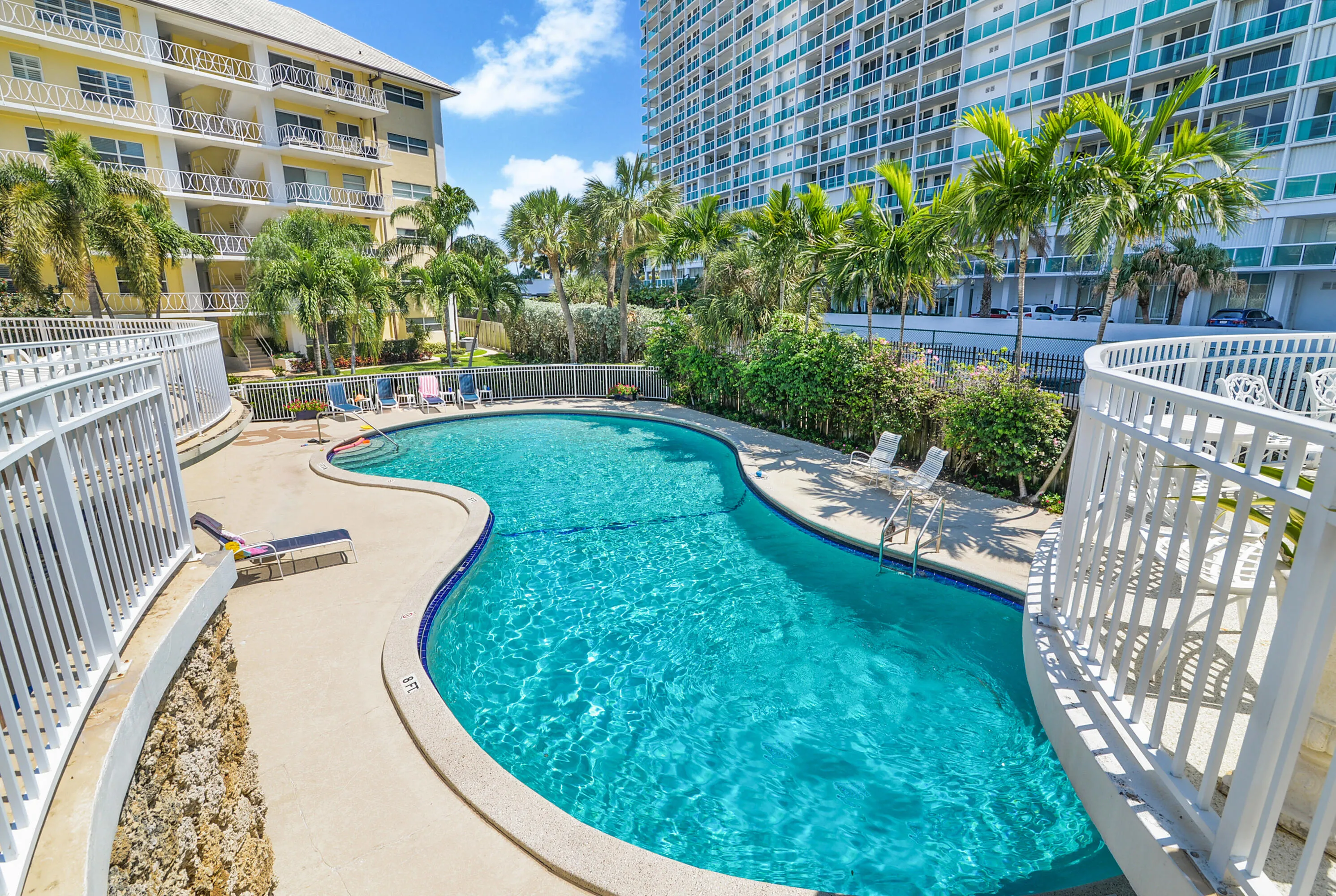 Beautiful pool area for residents.