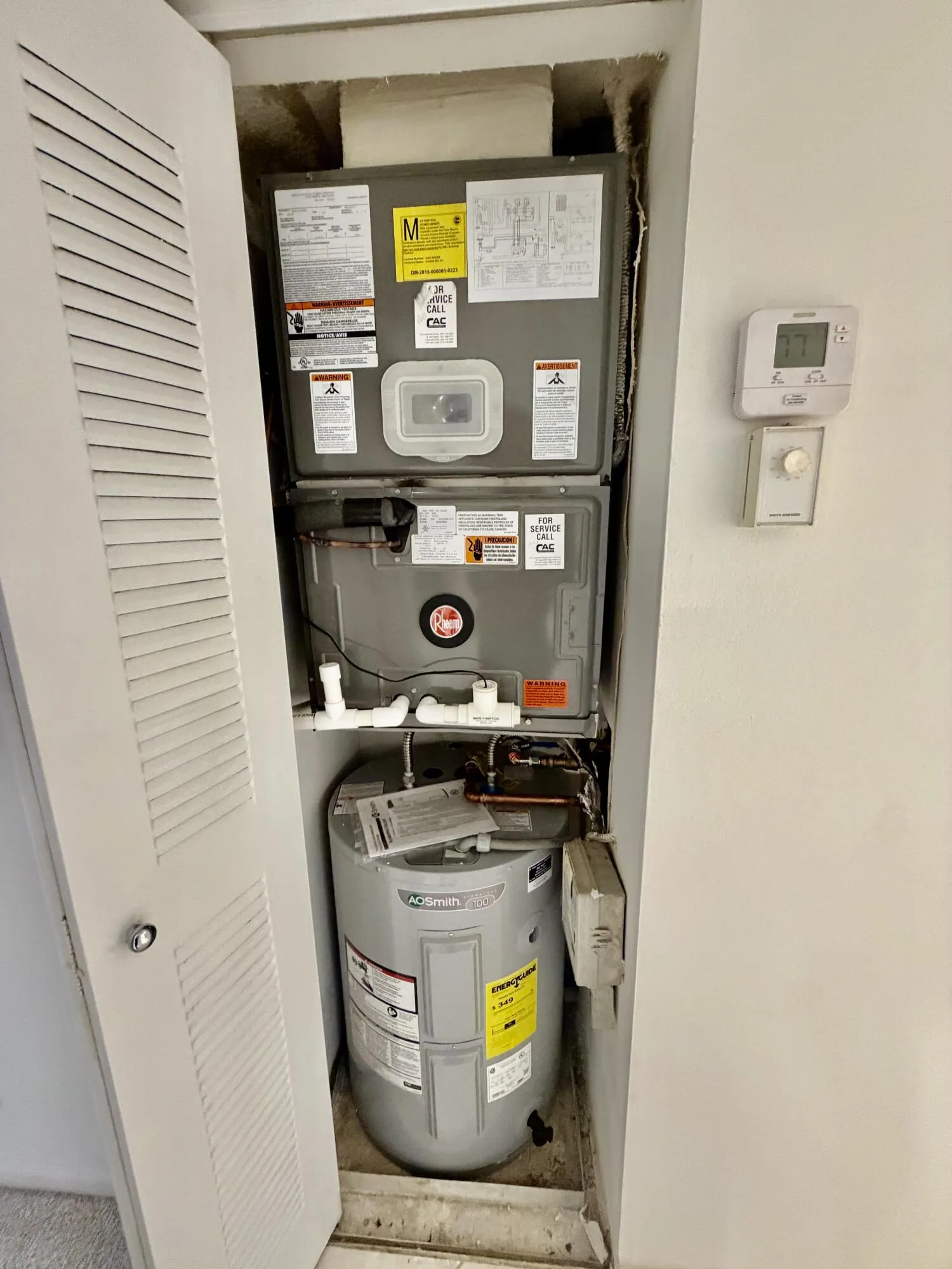 A/C & Water Heater Closet