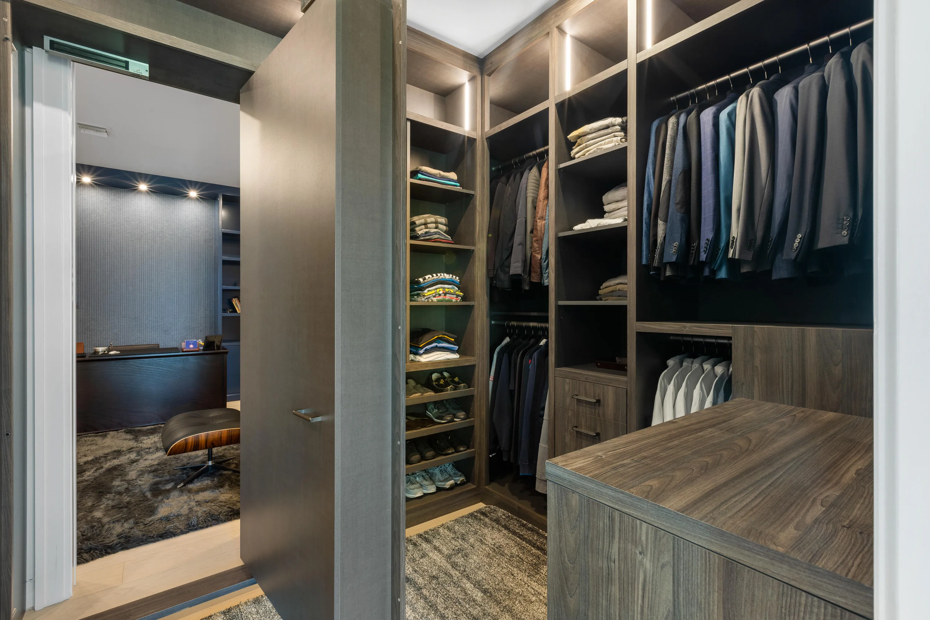 Primary Suite Walk in Closet #2 with hidden door