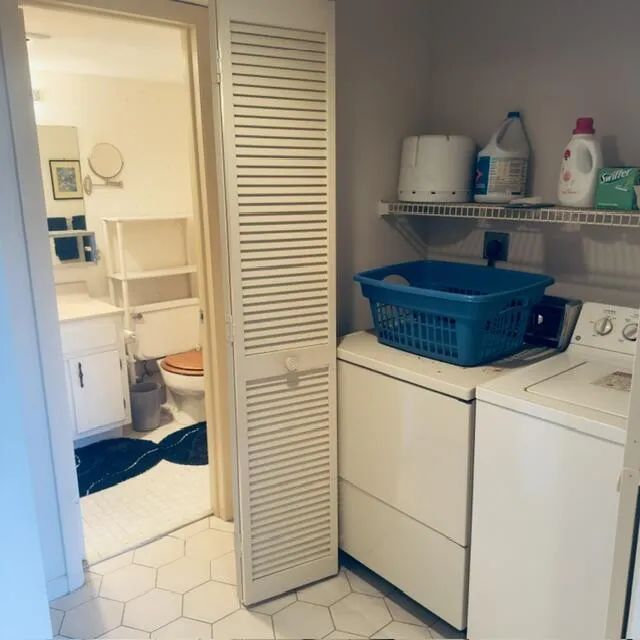Full size washer and dryer in your unit.
