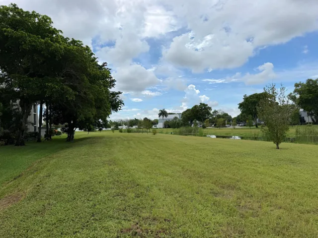 View of green area behind condo