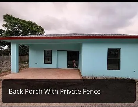 Back Porch with Private Fence