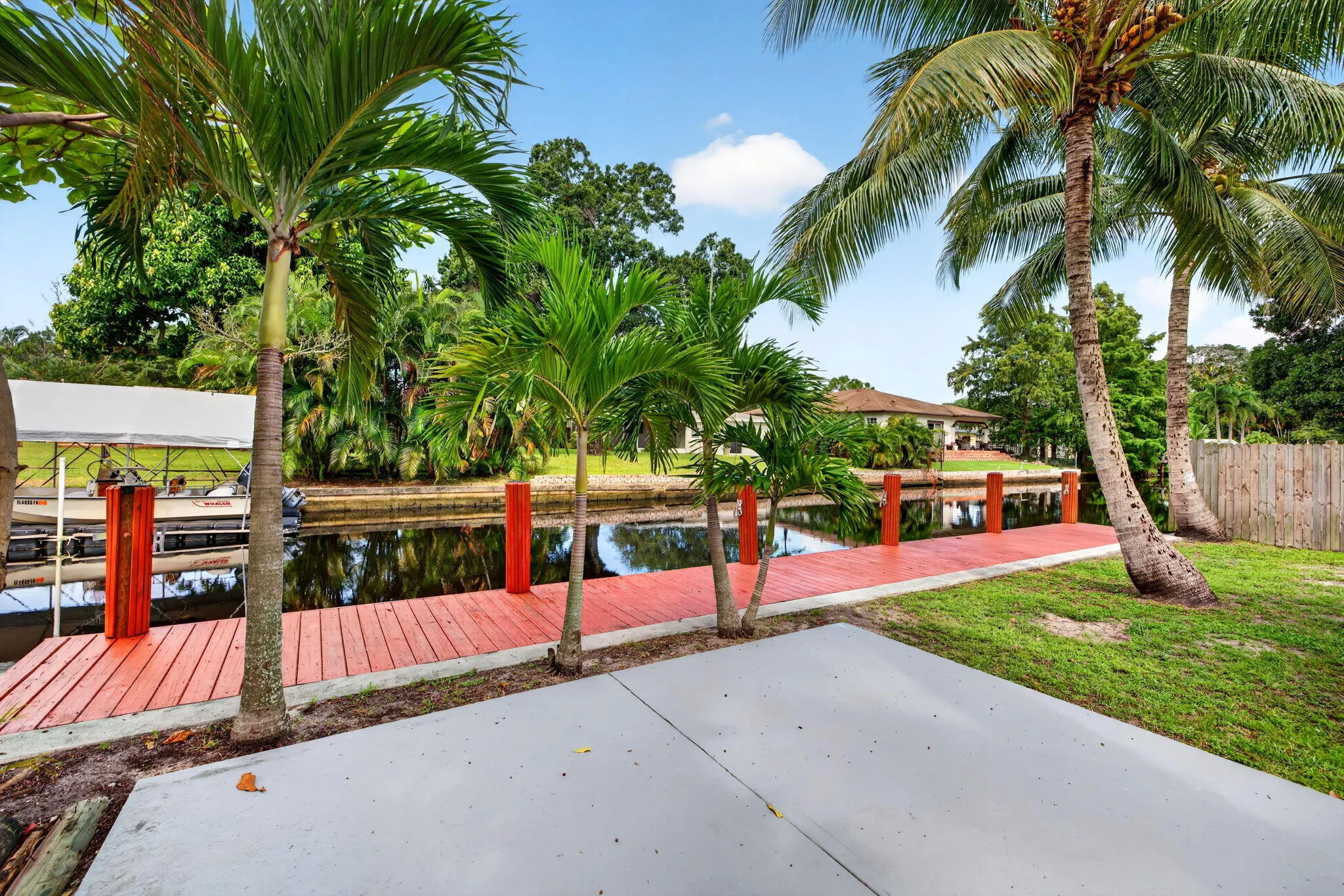 concrete pad ready for a tiki hut or gazebo