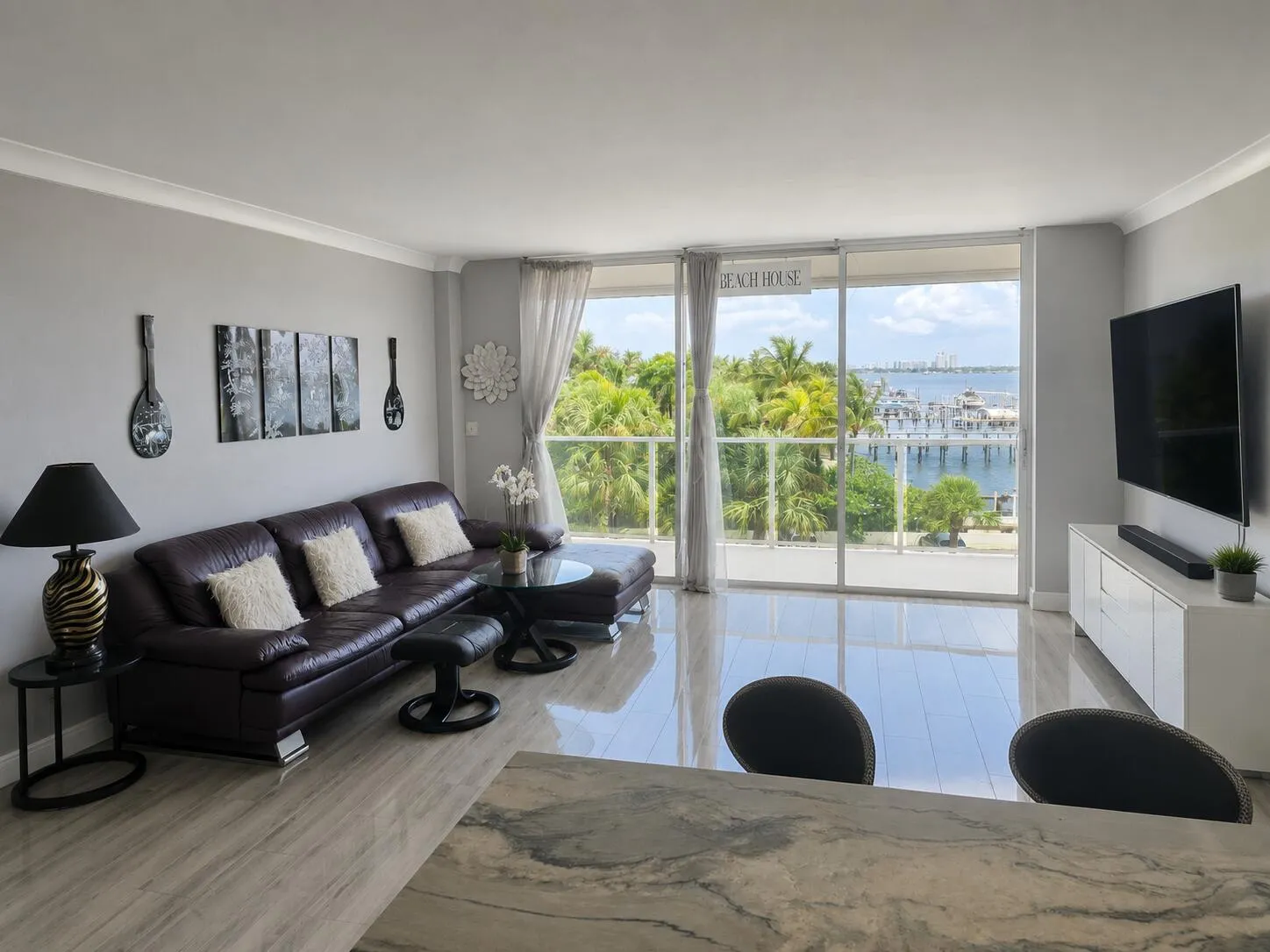 fantastic water view from the living room