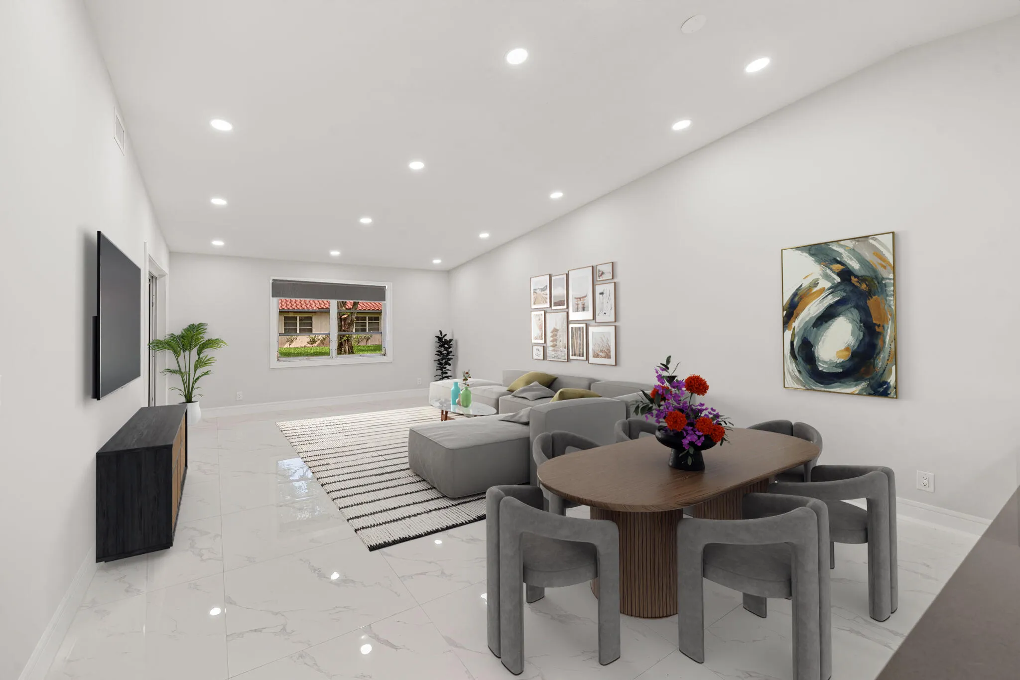 5 - Living Room Staged back to Door