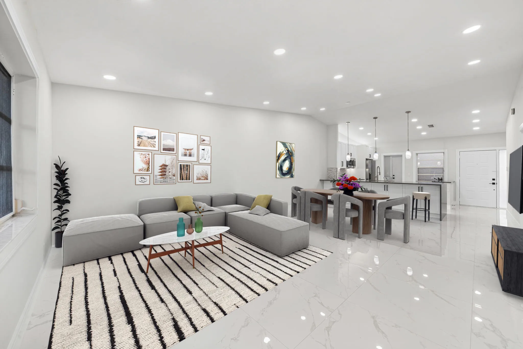 7 Staged Living Room - Back to Sliders