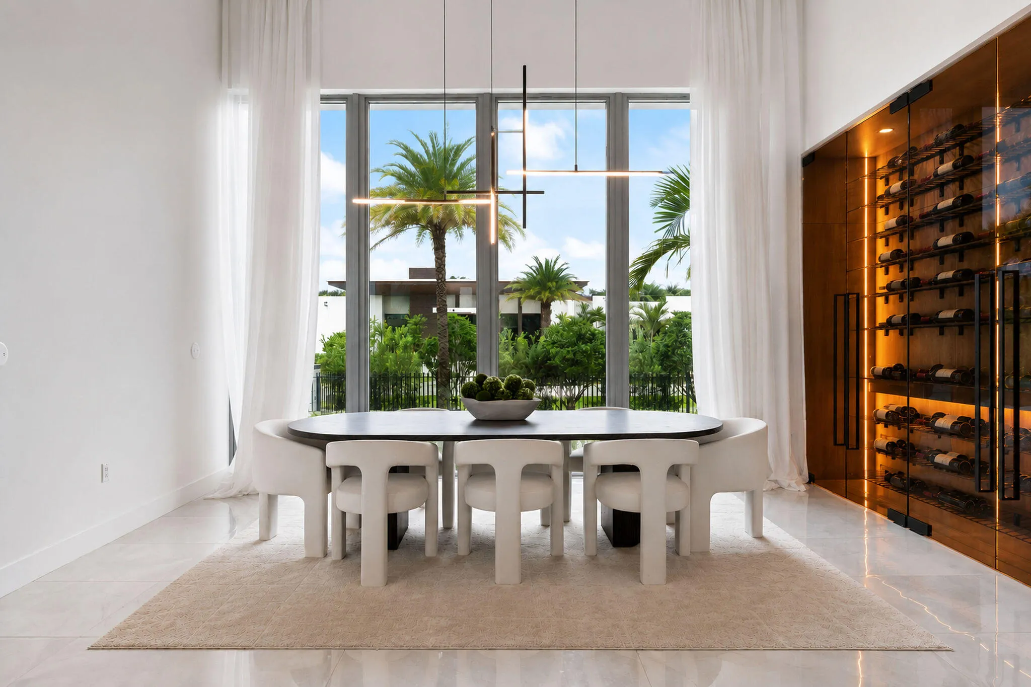 DINING ROOM - WINE ROOM - AI ENHANCED
