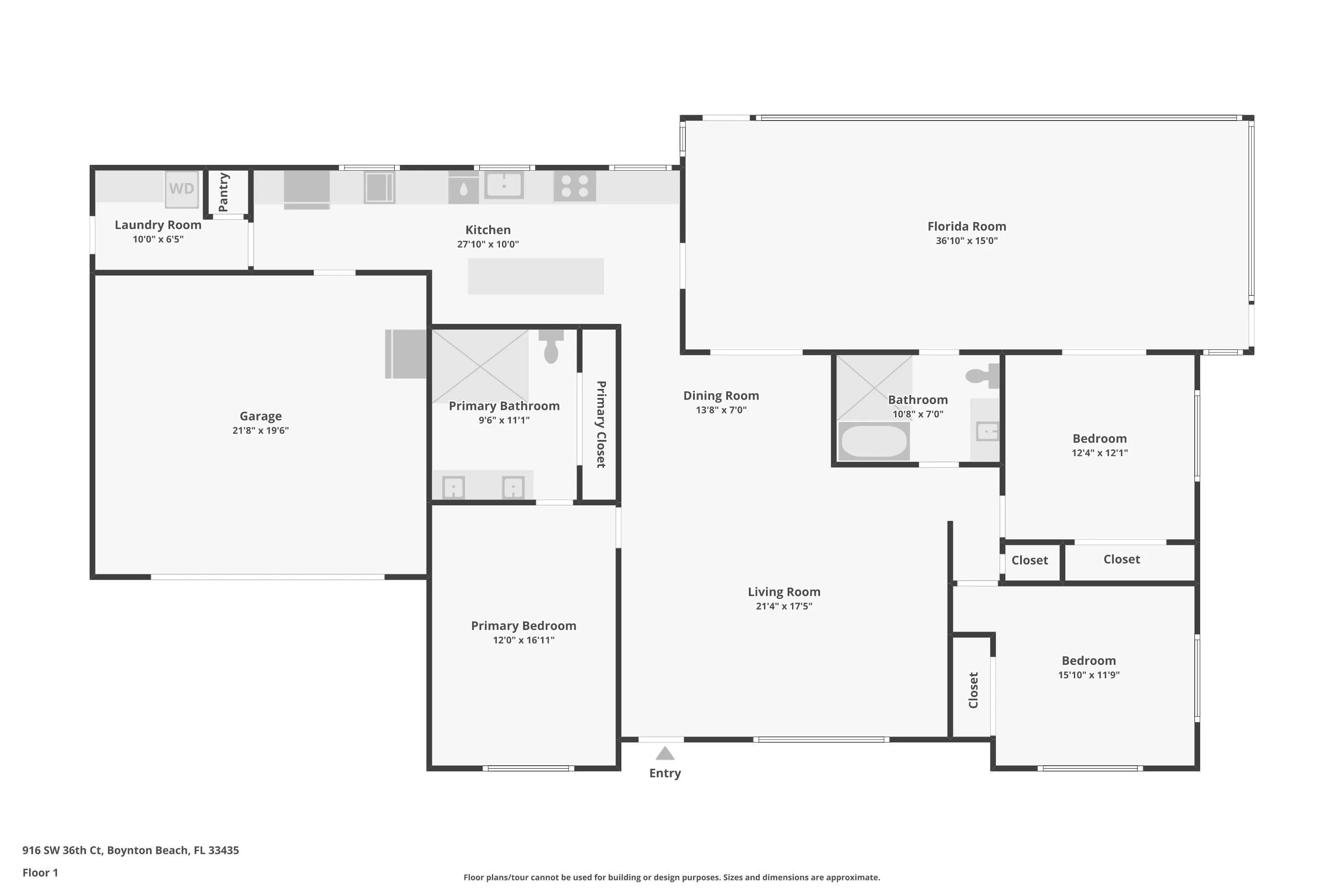 916 SW 36th Ct - Floor Plan