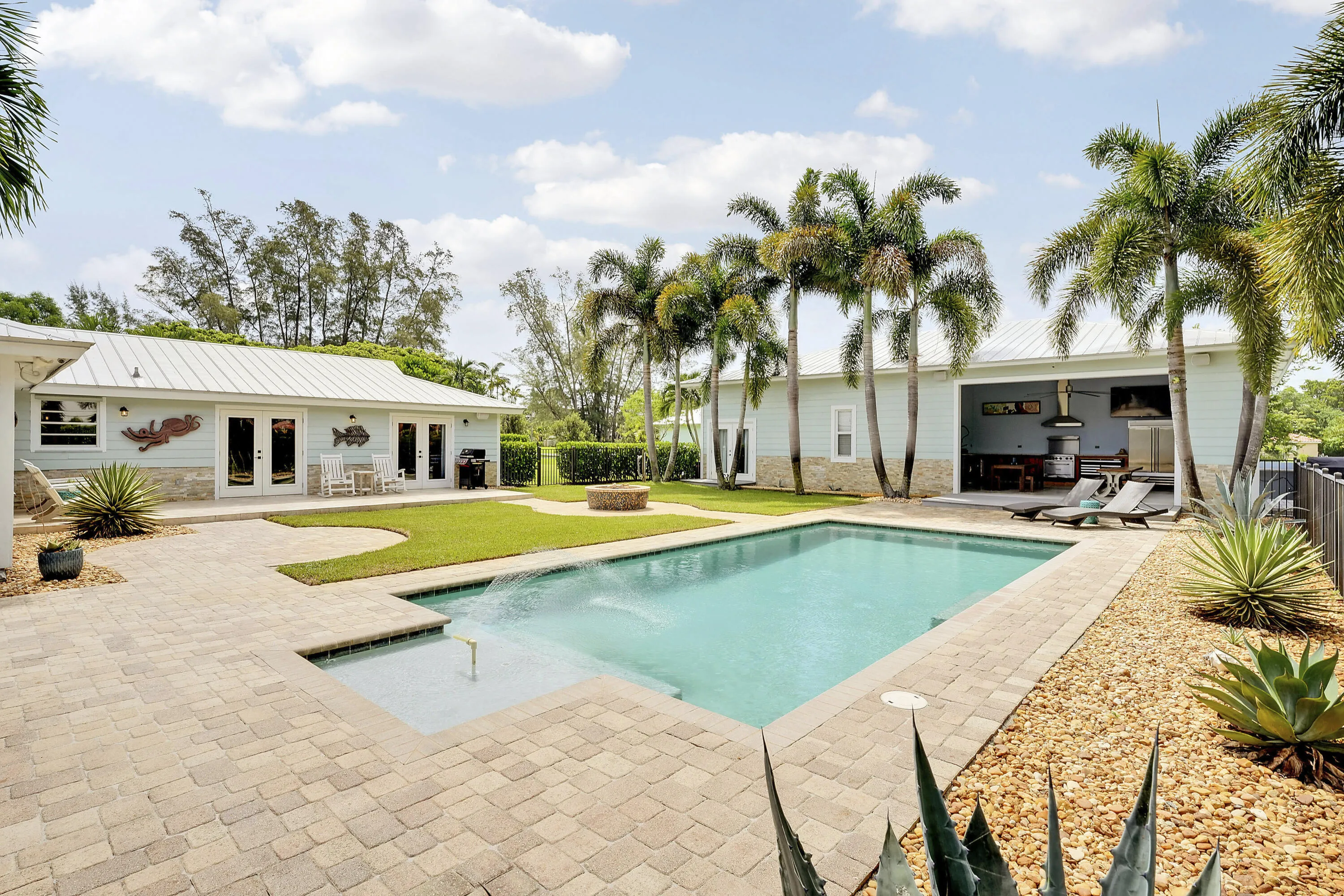 Expansive 30x15 Salt Chlorinated Pool that has heating and cooling functions