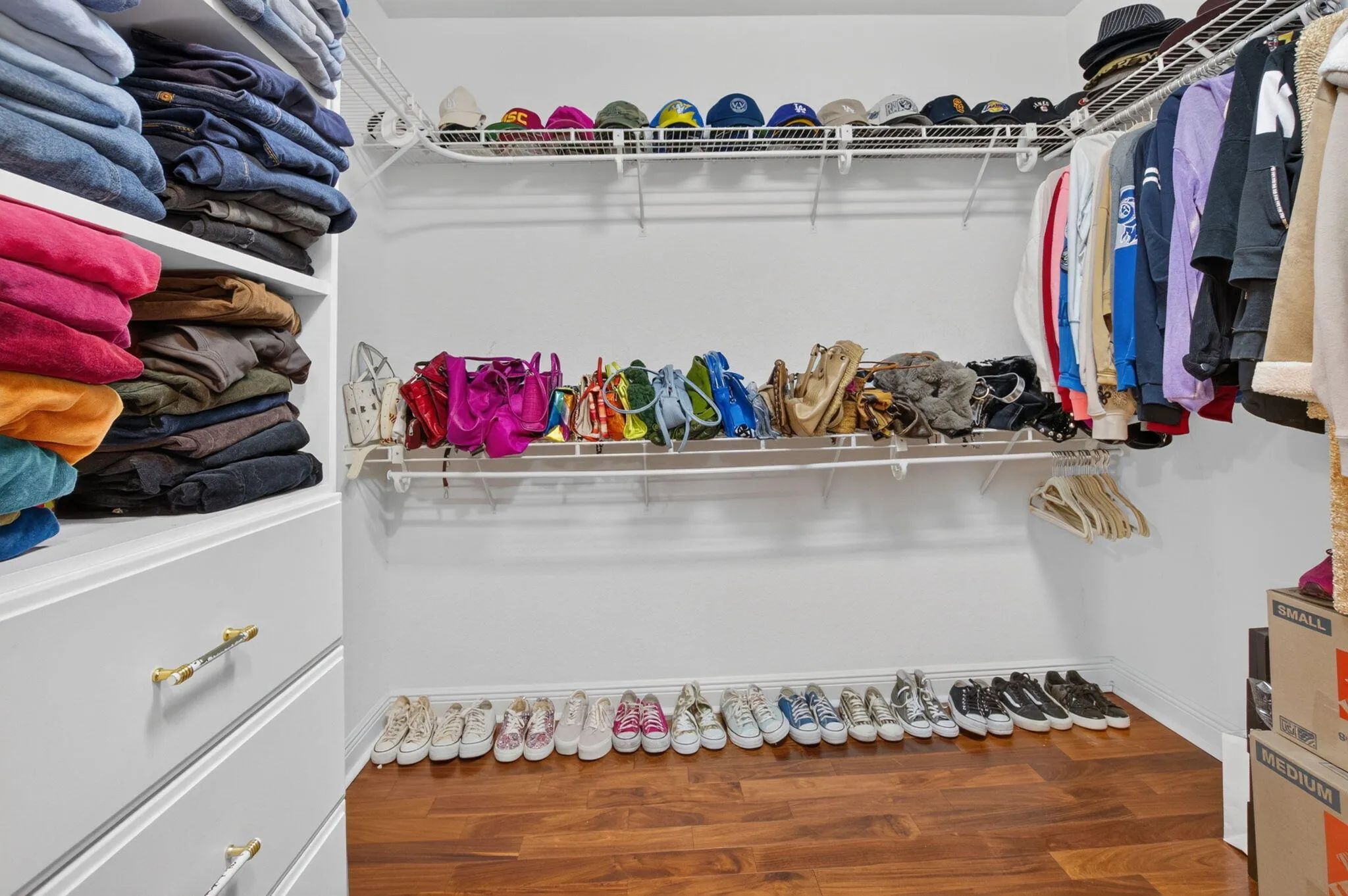 Primary Suite Walk-in Closet 1
