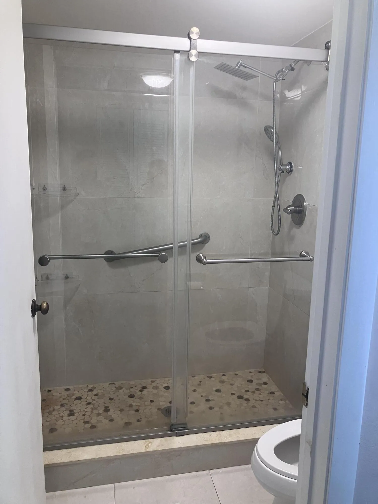 walk in shower master bath