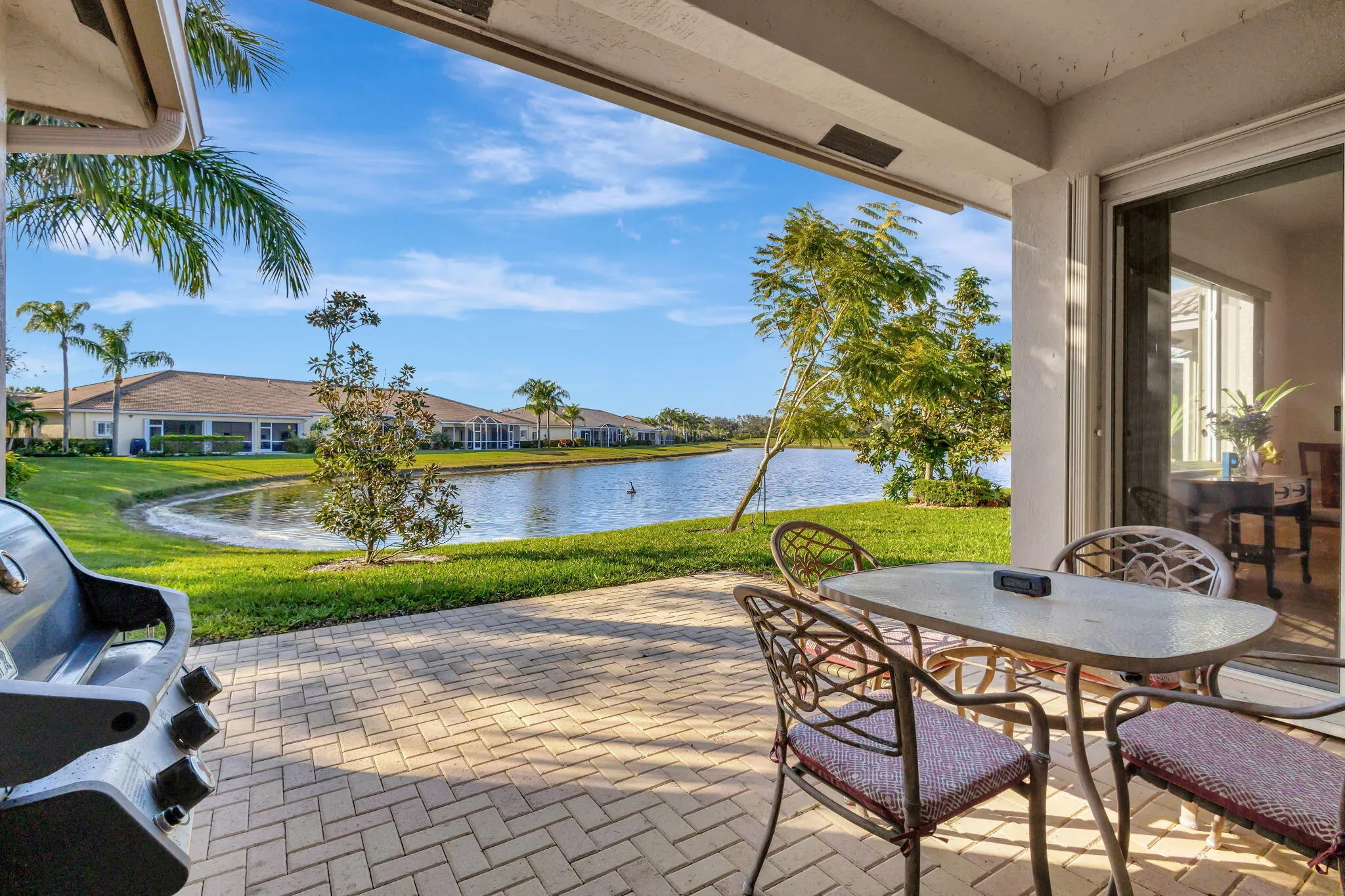 Covered Patio with Water View