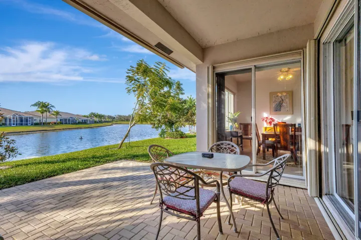 Covered Patio with Water View