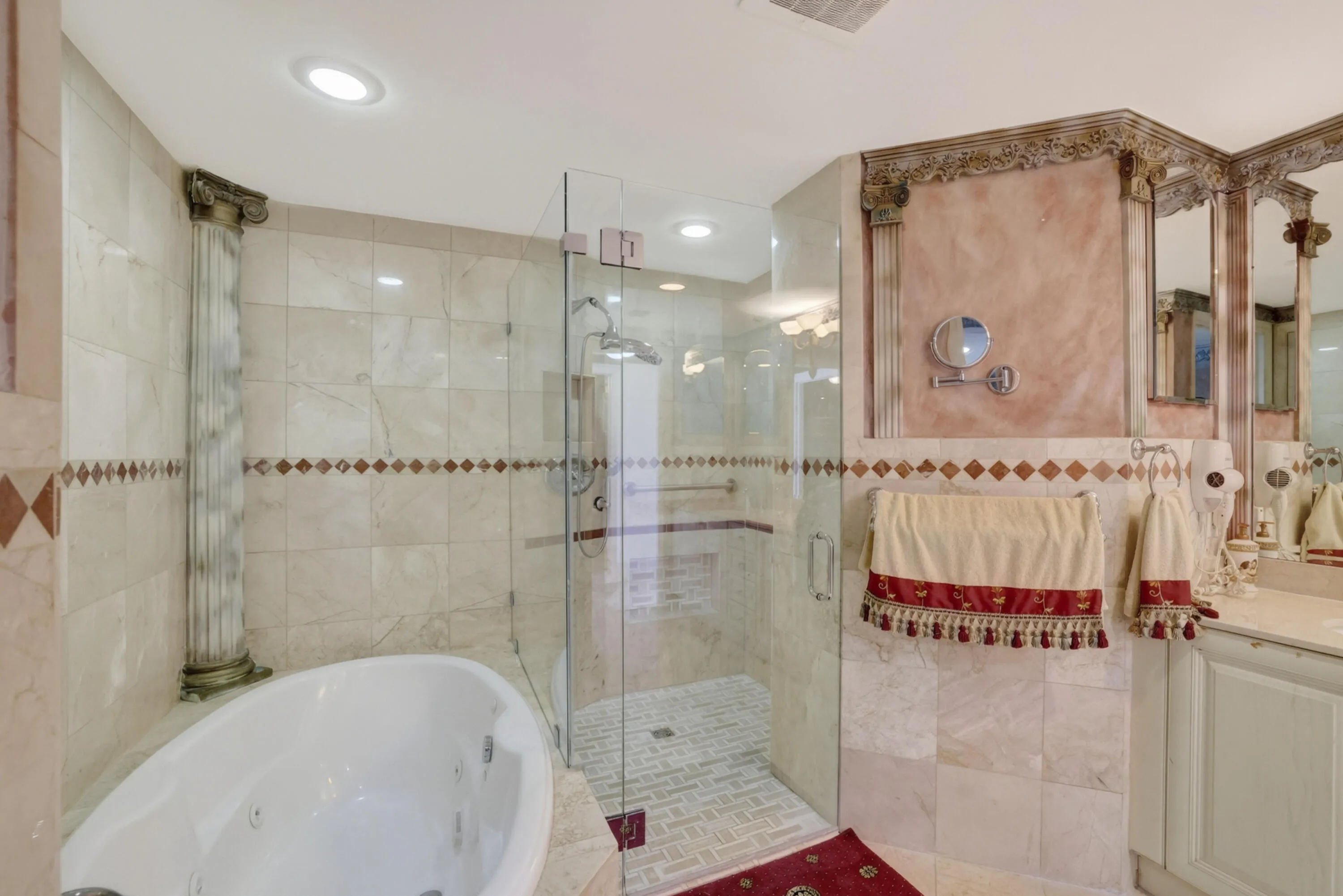 1st Bathroom jacuzzi tub and shower